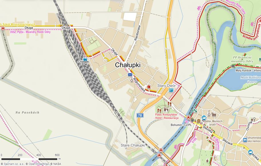 Mapa Chalupek, Polsko