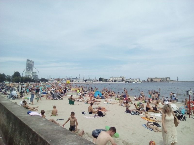 Městská pláž v Gdyni, Polsko